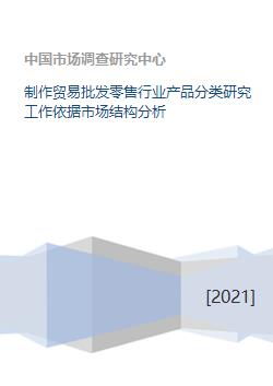 制作贸易批发零售行业产品分类研究工作依据市场结构分析